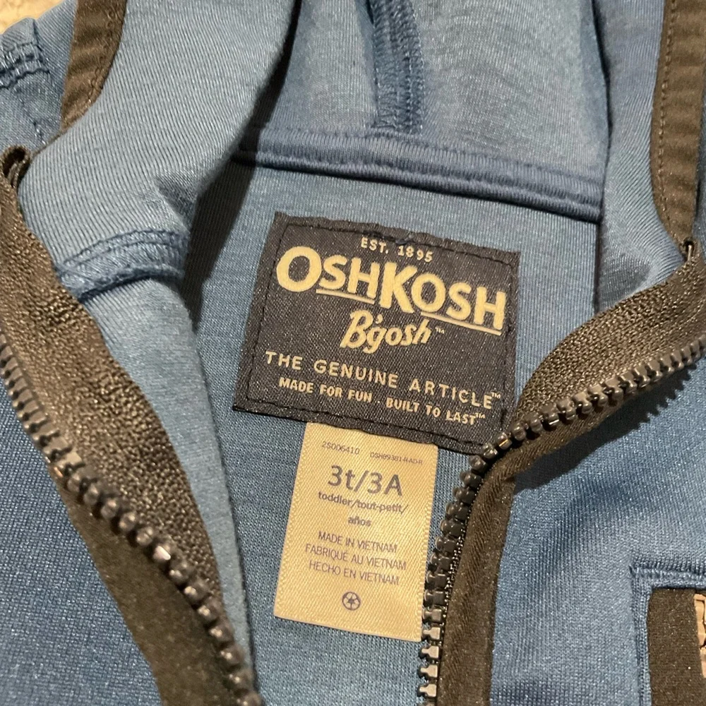 OshKosh B'gosh Blue Zip-Up Sweatshirt Hoodie